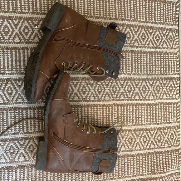 Brown Lace Up Boots - Picture 3 of 4